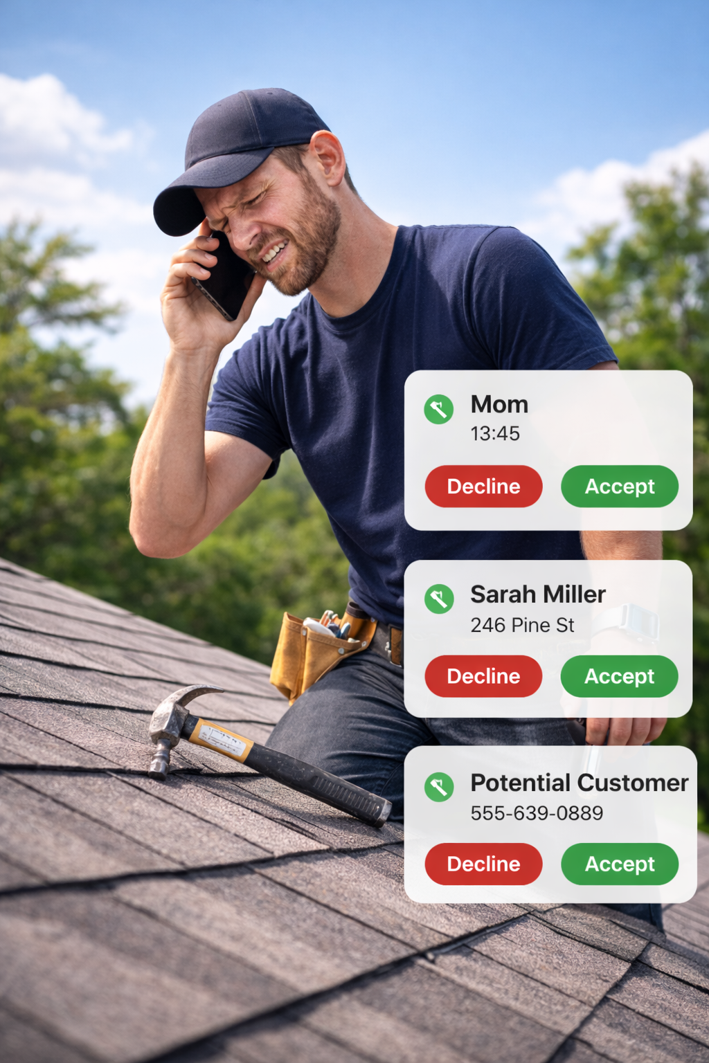 Before - missed calls going to voicemail